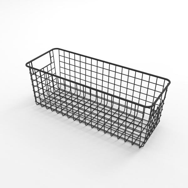 Steel Metal Wire storage basket, Wire basket organizer for kitchen/bathroom cabinet,pantry ,closet ,laundry, office, shop,BLACK,16PC/PACK