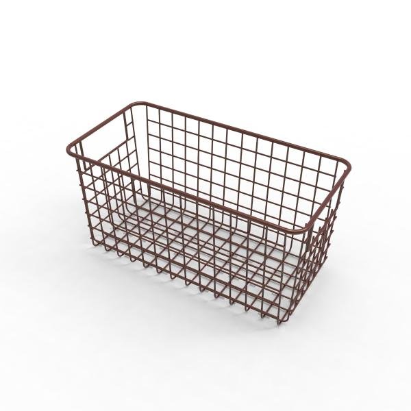 Steel Metal Wire storage basket, Wire basket organizer for kitchen/bathroom cabinet,pantry ,closet ,laundry, office, shop,BRONZE,8PC/PACK